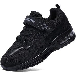 🆕Kids 3210-all Black Running Breathable Lightweight Comfortbale Sneaker